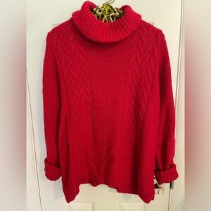 Bright red Chaps comfy sweater. Size L